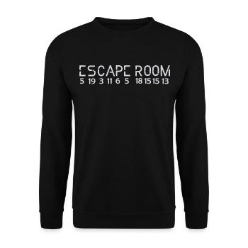 Code de la salle d’évasion - Sweat-shirt Unisexe - noir - Devant - Alina (178cm) & Michal (187cm)