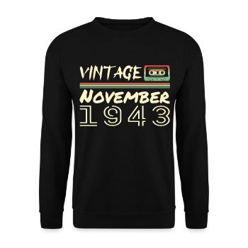 Legendary Since November 1943 - November 1943 - Unisex Sweatshirt - black - Front - Alina (178cm) & Michal (187cm)