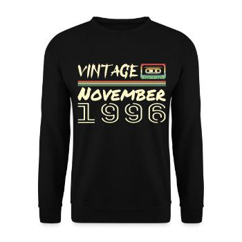 Legendary Since November 1996 - November 1996 - Unisex Sweatshirt - black - Front - Alina (178cm) & Michal (187cm)
