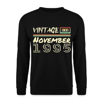 Legendary Since November 1995 - November 1995 - Unisex Sweatshirt - black - Front - Alina (178cm) & Michal (187cm)
