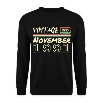 Légendaire Depuis Novembre 1991 - November 1991 - Sweat-shirt Unisexe - noir - Devant - Alina (178cm) & Michal (187cm)