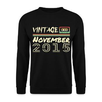 Legendary Since November 2015 - November 2015 - Unisex Sweatshirt - black - Front - Alina (178cm) & Michal (187cm)