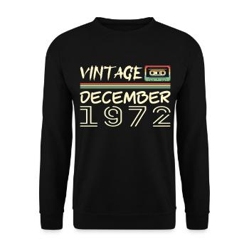 1972 December 1972 Jubilee December 1972 - Unisex Sweatshirt - black - Front - Alina (178cm) & Michal (187cm)