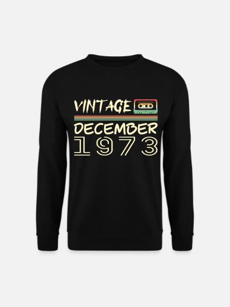 1973 Dezember 1973 Jubiläum Dezember 1973 - Unisex Pullover - Schwarz