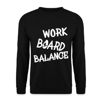 work board balance - snowboarding - boarder - Unisex Pullover - Schwarz - Vorne - Alina (178cm) & Michal (187cm)