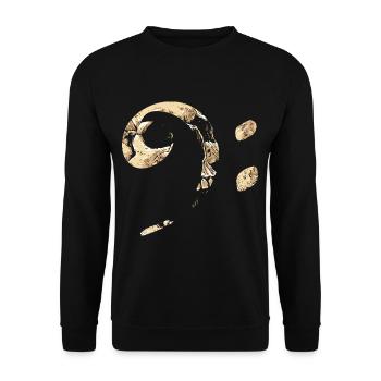 Bass key skull music musician guitarist - Unisex Sweatshirt - black - Front - Alina (178cm) & Michal (187cm)