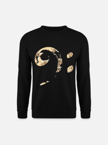 Bassschlüssel Totenkopf Musik Musiker Gitarrist - Unisex Pullover - Schwarz