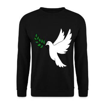 Vol de la paix - Sweat-shirt Unisexe - noir - Devant - Alina (178cm) & Michal (187cm)