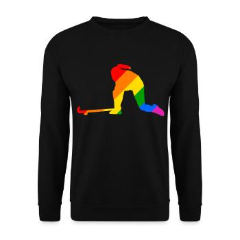 Joueur de hockey sur gazon LGBTQ - Sweat-shirt Unisexe - noir - Devant - Alina (178cm) & Michal (187cm)