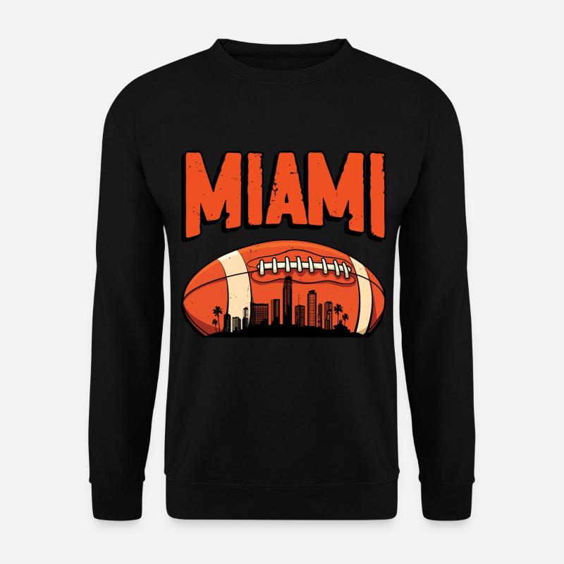 Miami Football Fan Florida Skyline Miami - Unisex Pullover - Schwarz