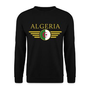 I Love Algeria, Elegance Style Design T-Shirt - Unisex Sweatshirt - black - Front - Alina (178cm) & Michal (187cm)