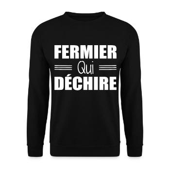 Fermier qui déchire meilleur fermier humour - Sweat-shirt Unisexe - noir - Devant - Alina (178cm) & Michal (187cm)