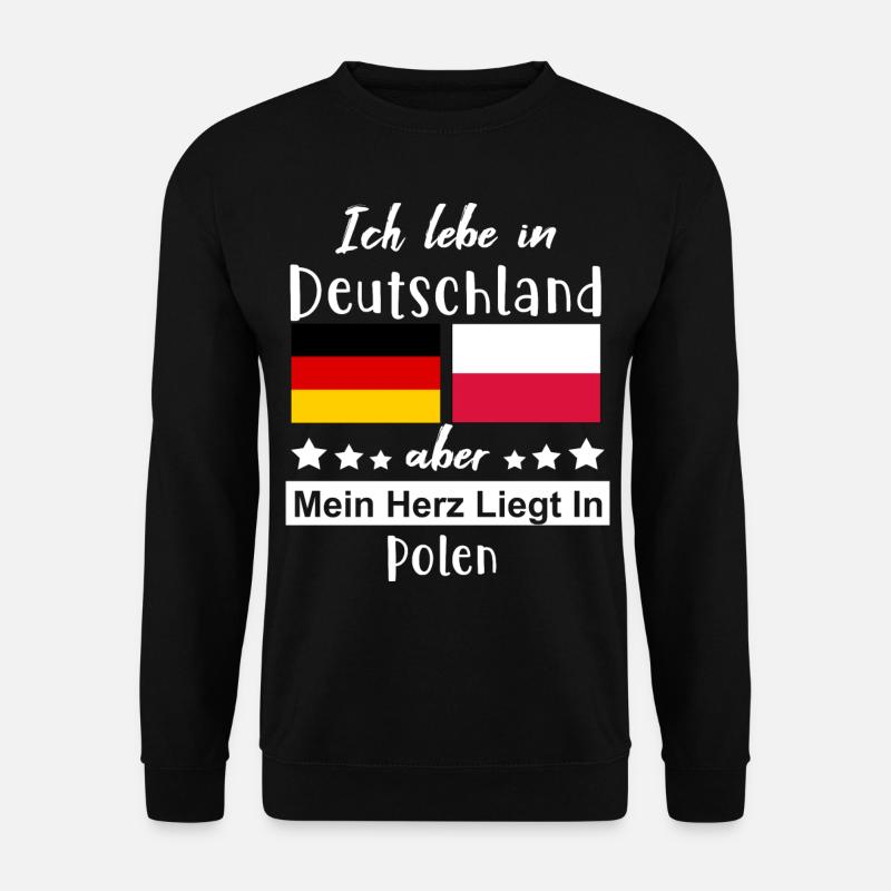 Deutschland Polen - Unisex Pullover - Schwarz
