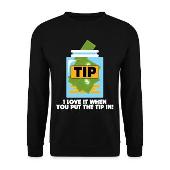 Bartender Gift Idea Tip funny saying - Unisex Sweatshirt - black - Front - Alina (178cm) & Michal (187cm)