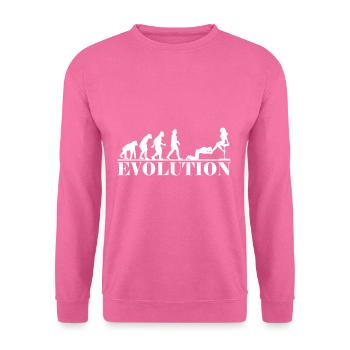 Sklave Evolution Unterwürfig BDSM Versaut - Unisex Pullover - Pink - Vorne