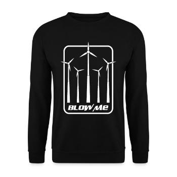 Wind Turbine Shirt - Windmill Gift - Unisex Sweatshirt - black - Front - Alina (178cm) & Michal (187cm)