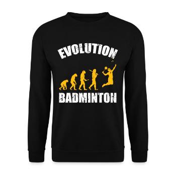 Badminton Evolution Federball Sport - Unisex Sweatshirt - black - Front - Alina (178cm) & Michal (187cm)
