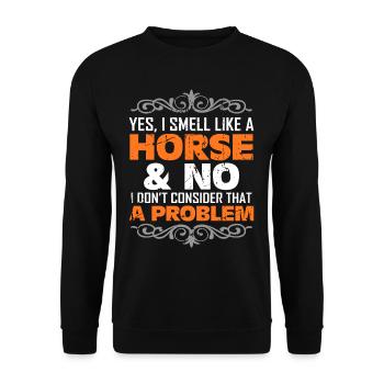 Equitation Hobby Idée cadeau pour les cavaliers - Sweat-shirt Unisexe - noir - Devant - Alina (178cm) & Michal (187cm)