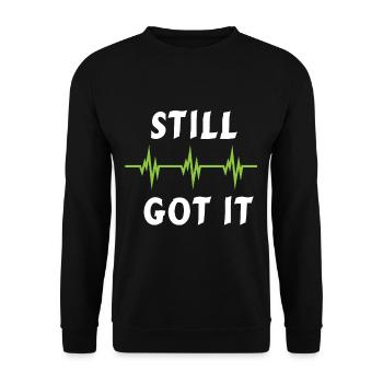 Cardio chirurgical patient - bypass rythme cardiaque pouls - Sweat-shirt Unisexe - noir - Devant - Alina (178cm) & Michal (187cm)