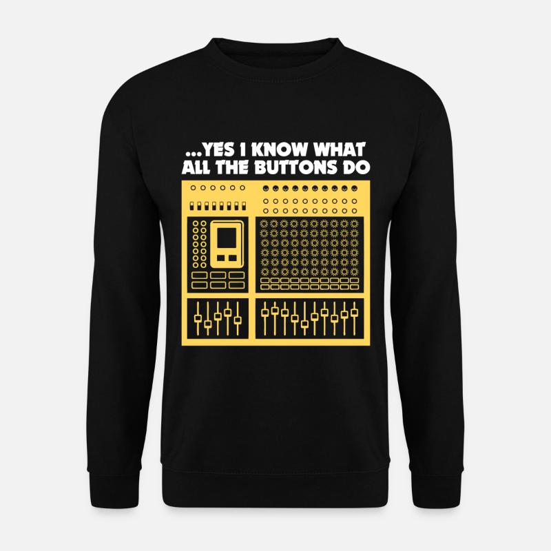 Audio Sound Engineer - Musik DJ Plattenspieler - Unisex Pullover - Schwarz