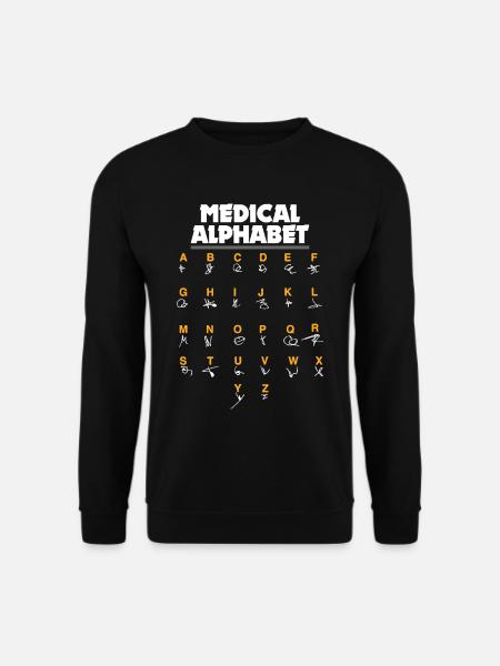 Medizinisches Alphabet Krankenschwester & Chemiker - Unisex Pullover - Schwarz