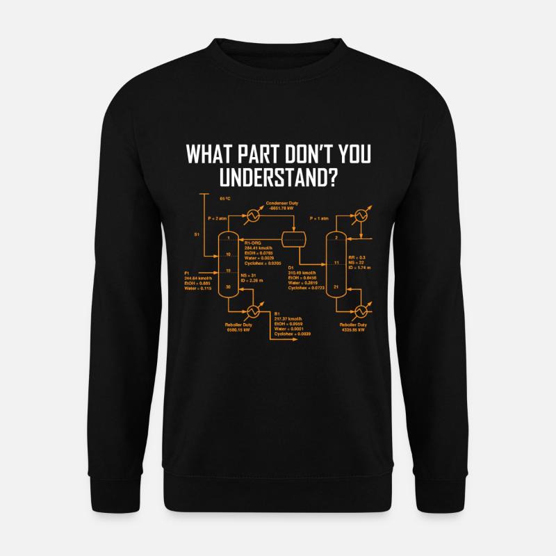 Funny Chemistry Engineer - Chemikant Schematic - Unisex Sweatshirt - black
