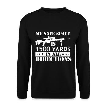Military Veteran Sniper - Unisex Sweatshirt - black - Front - Alina (178cm) & Michal (187cm)