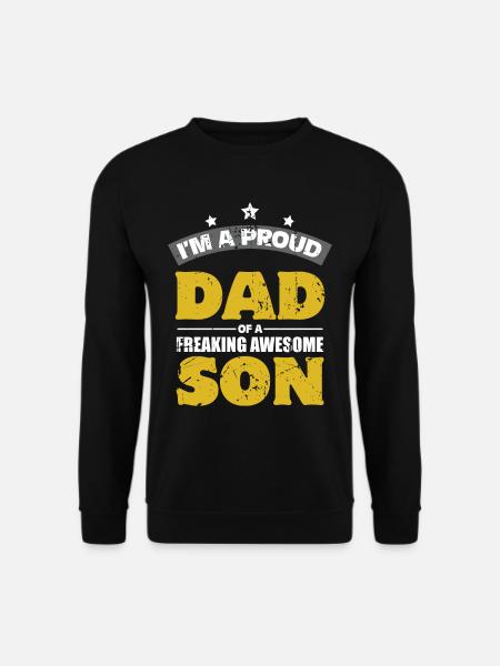 Ich bin ein stolzer Vater eines großartigen Sohnes - Unisex Pullover - Schwarz