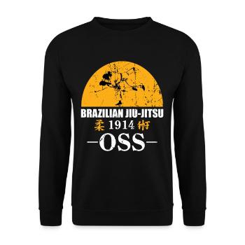 Brésilien Jiu Jitsu Cadeau Arte Suave Oss - Sweat-shirt Unisexe - noir - Devant - Alina (178cm) & Michal (187cm)