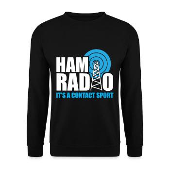 Ham Radio Its A Contact Sport Funny Ham Radio Quote - Unisex Sweatshirt - black - Front - Alina (178cm) & Michal (187cm)
