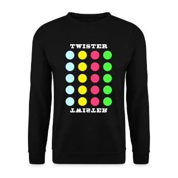 Let's Play Twister Game Shirt Family Group - Unisex Sweatshirt - black - Front - Alina (178cm) & Michal (187cm)