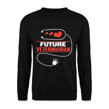 Future Veterinarian Veterinary Student Gift - Unisex Sweatshirt - black - Front - Alina (178cm) & Michal (187cm)