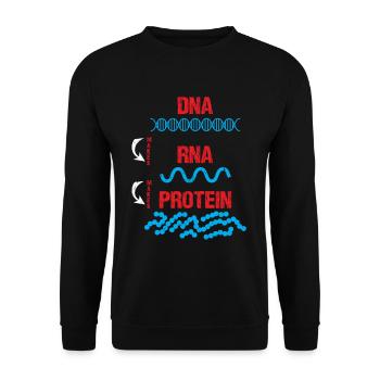 Molekular Biologe DNA RNA Protein Zellbiologie - Unisex Pullover - Schwarz - Vorne - Alina (178cm) & Michal (187cm)