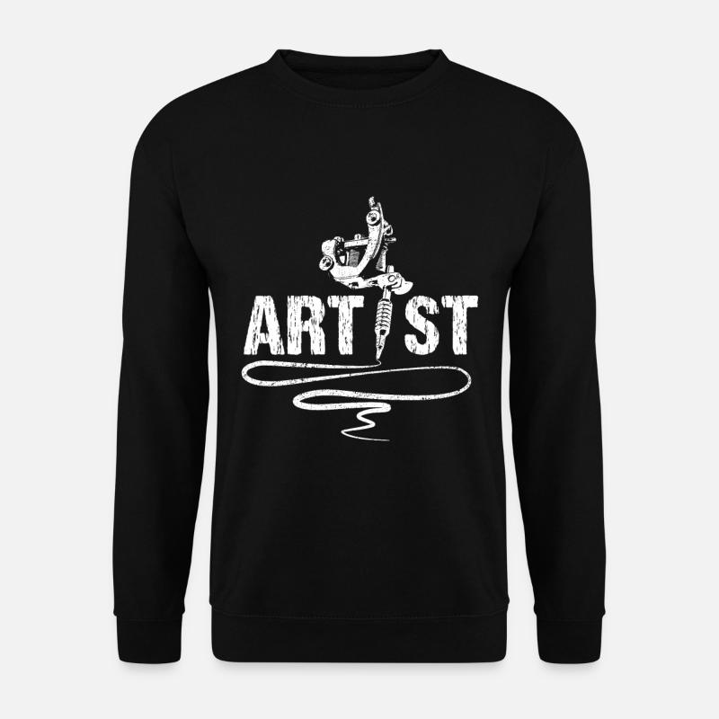 Tattoo Künstler Kursivschrift Tattoo Maschine - Unisex Pullover - Schwarz