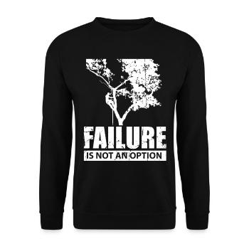 Baumkletterer Versagen ist keine Option Holz Liebe - Unisex Pullover - Schwarz - Vorne - Alina (178cm) & Michal (187cm)