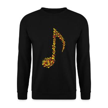 Musical notes Harmony musical gift Musician - Unisex Sweatshirt - black - Front - Alina (178cm) & Michal (187cm)