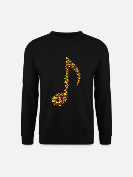 Musiknoten Harmonie musikalisches Geschenk Musiker - Unisex Pullover - Schwarz