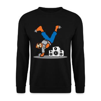 Faultier Urban Street Break Dance Kostüm Musik - Unisex Pullover - Schwarz - Vorne - Alina (178cm) & Michal (187cm)
