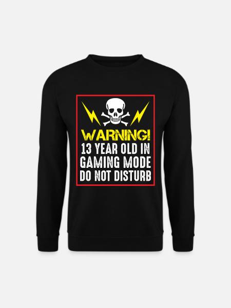 Lustiger 13. Geburtstag Junge 13 Jahre Gamer Teen - Unisex Pullover - Schwarz