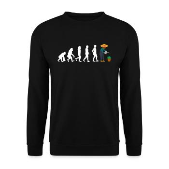 Gärtner Evolution Garten Pflege Gießkanne Rasen - Unisex Pullover - Schwarz - Vorne - Alina (178cm) & Michal (187cm)