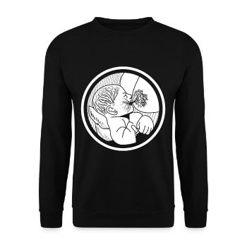 Lebensbaum Stillen Mutter Natur Liebe - Unisex Pullover - Schwarz - Vorne - Alina (178cm) & Michal (187cm)