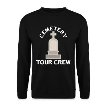 Cemetery Crew for Gravestone Fans - Unisex Sweatshirt - black - Front - Alina (178cm) & Michal (187cm)