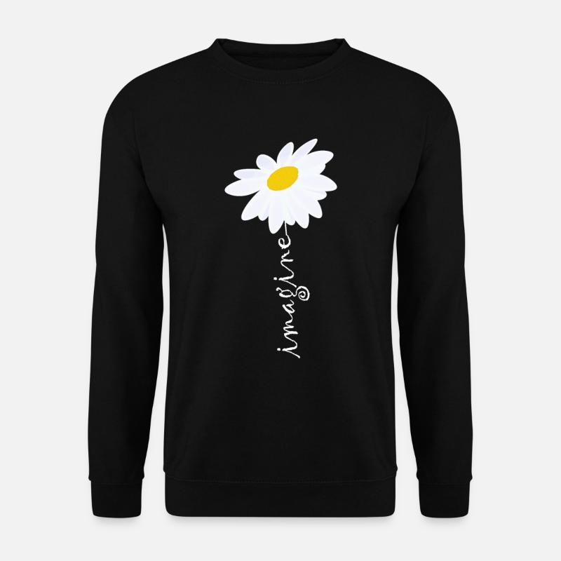 Imagine Daisy Flower - Unisex Sweatshirt - black