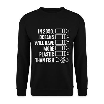 Ozean Verschmutzung bei der Bekämpfung von Plastik - Unisex Pullover - Schwarz - Vorne - Alina (178cm) & Michal (187cm)