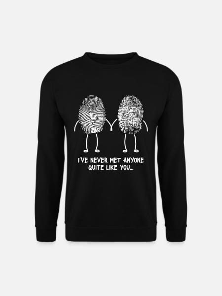 Fingerabdruck DNA Beste Freunde Zwillinge Verwandt - Unisex Pullover - Schwarz