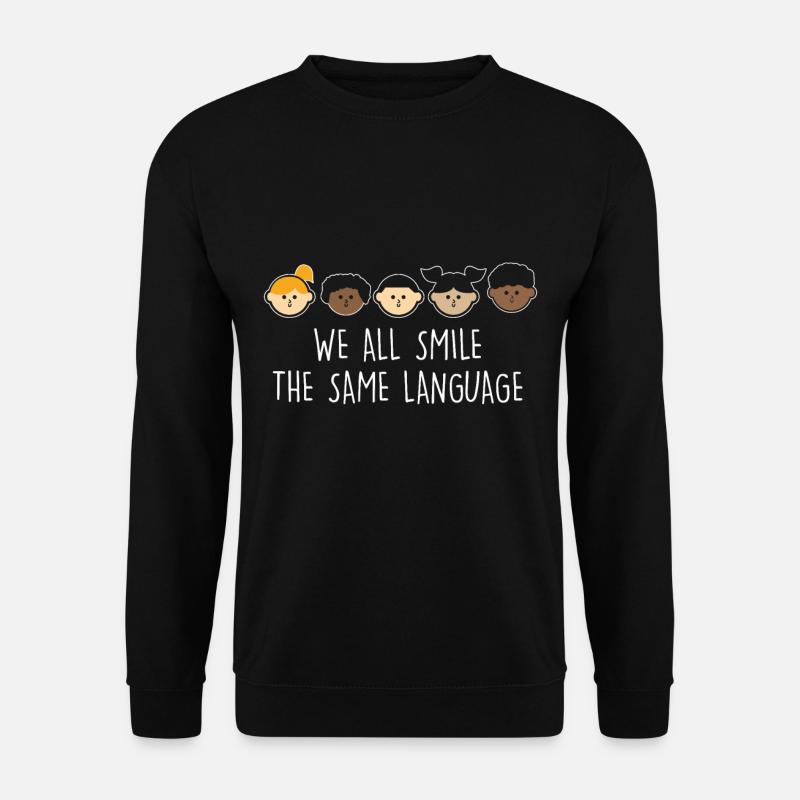 Equality Children Happy Laughter Same Language - Unisex Sweatshirt - black