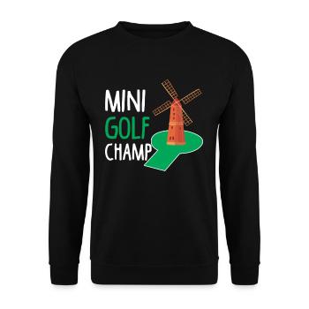 golf Champ Putt Golf golf champion de golf - Sweat-shirt Unisexe - noir - Devant - Alina (178cm) & Michal (187cm)