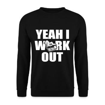 Funny Accounting Pun Accountant Calculator - Unisex Sweatshirt - black - Front - Alina (178cm) & Michal (187cm)