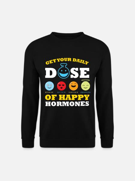 Hormone Kaffee - Dopamin Oxytocin Serotonin Edorph - Unisex Pullover - Schwarz