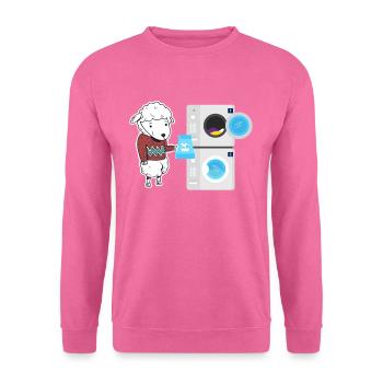 Schaf Waschmaschine Wäsche wolle - Unisex Pullover - Pink - Vorne